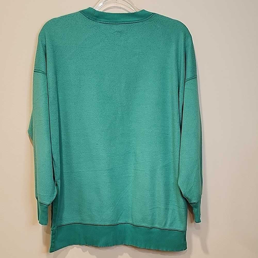 Aerie Sweatshert in Teal Green - Picture 7 of 10